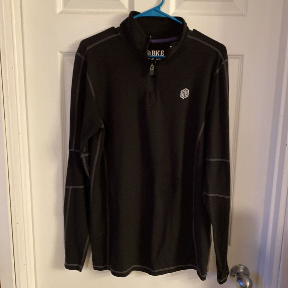 BKE Sport Women’s Active Jacket Size Medium Black 1/4 Zip Stretch